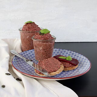 Veganer Rote Beete-Linsen Aufstrich