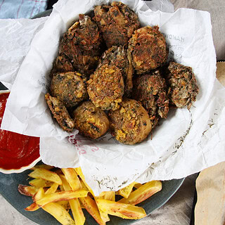 Rezept: Blüten-Fish and Chips (vegan)