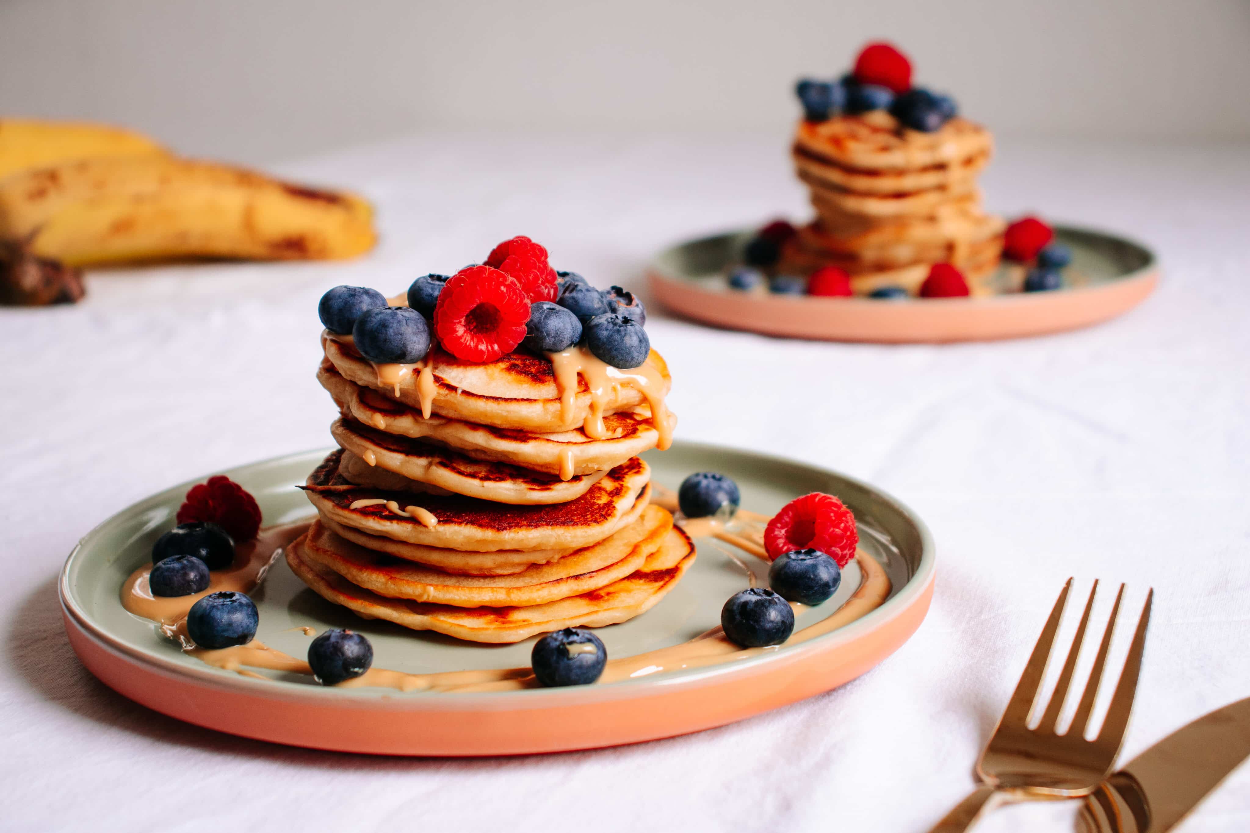 Vegane Bananen Pancakes – gesund &amp; einfach zubereitet