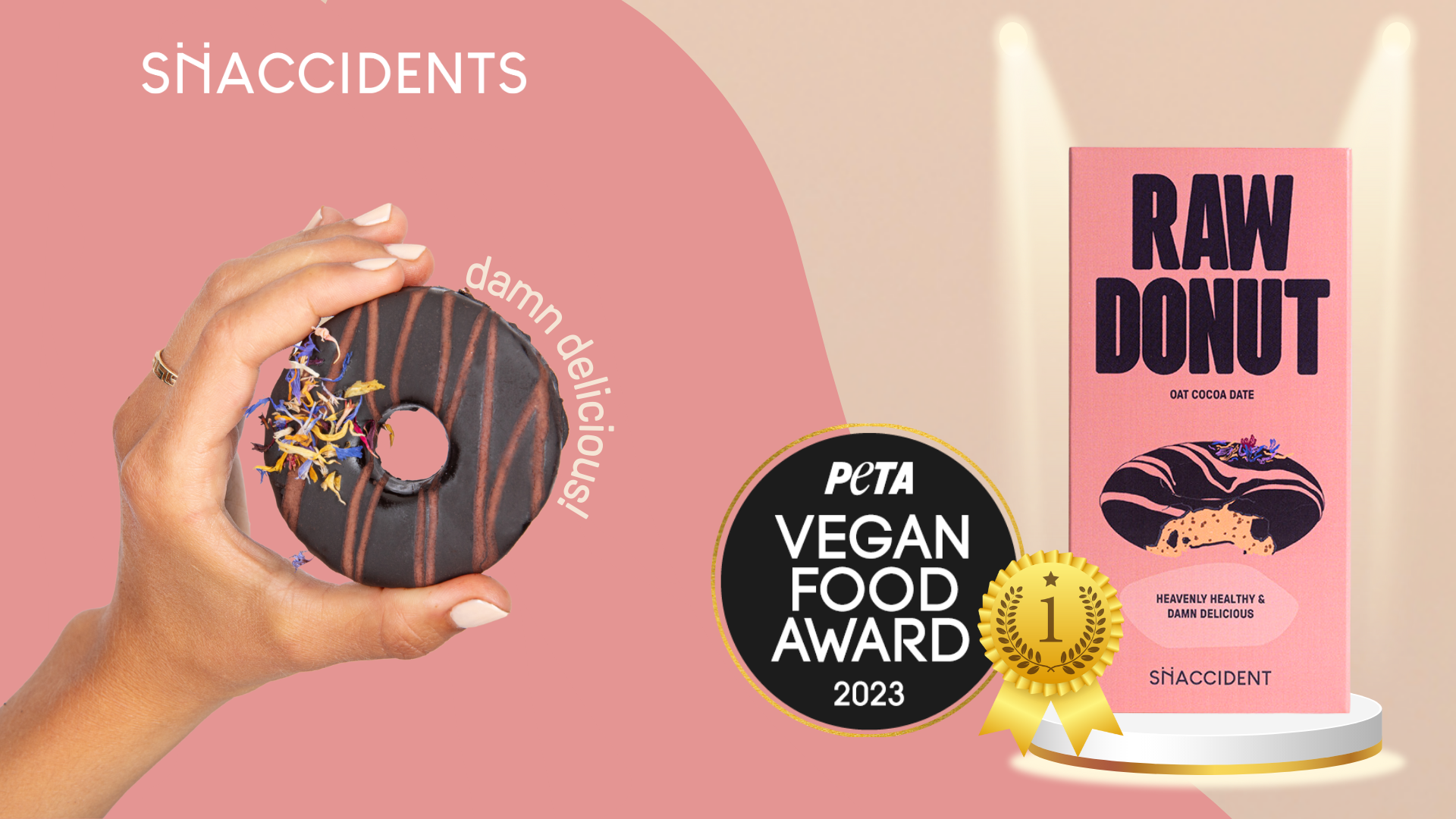 Startup SNACCIDENTS gewinnt PETA Vegan Food Award 2023