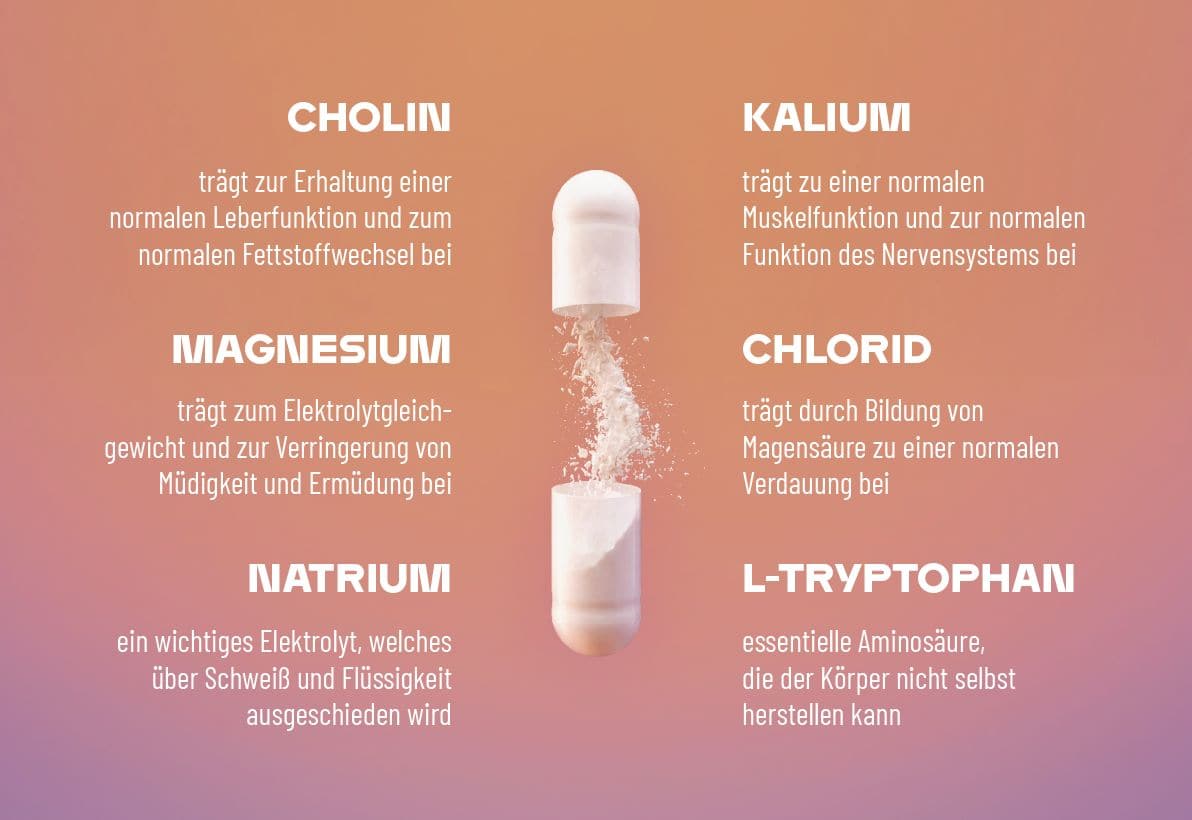 BillPill Inhaltsstoffe: vegane Elektrolyte und B-Vitamine im Überblick