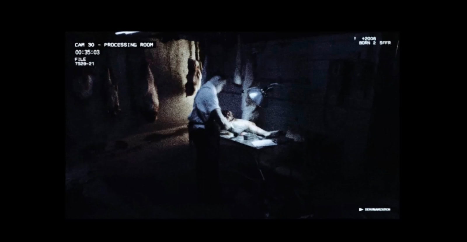 Dystopian processing-room scene from Bring Me The Horizon's Dehumanized music video