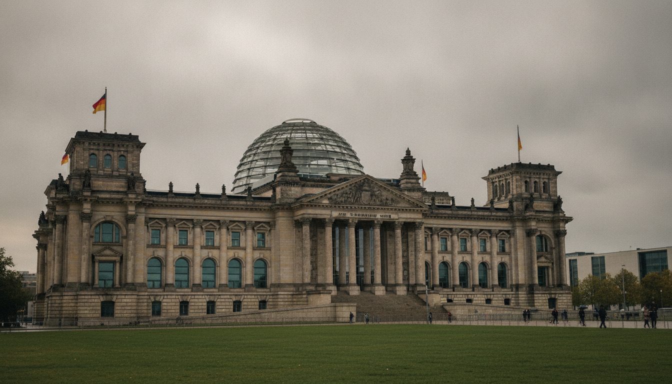 Reichstagsgebäude in Berlin mit Glaskuppel, Sitz des Deutschen Bundestags