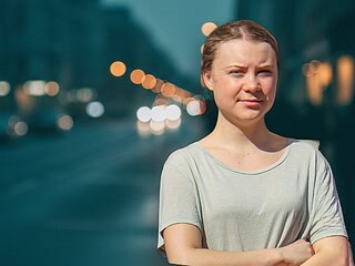 Greta Thunberg at a Fridays for Future protest