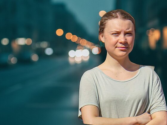 Greta Thunberg at a Fridays for Future protest