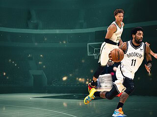 Kyrie Irving on the basketball court