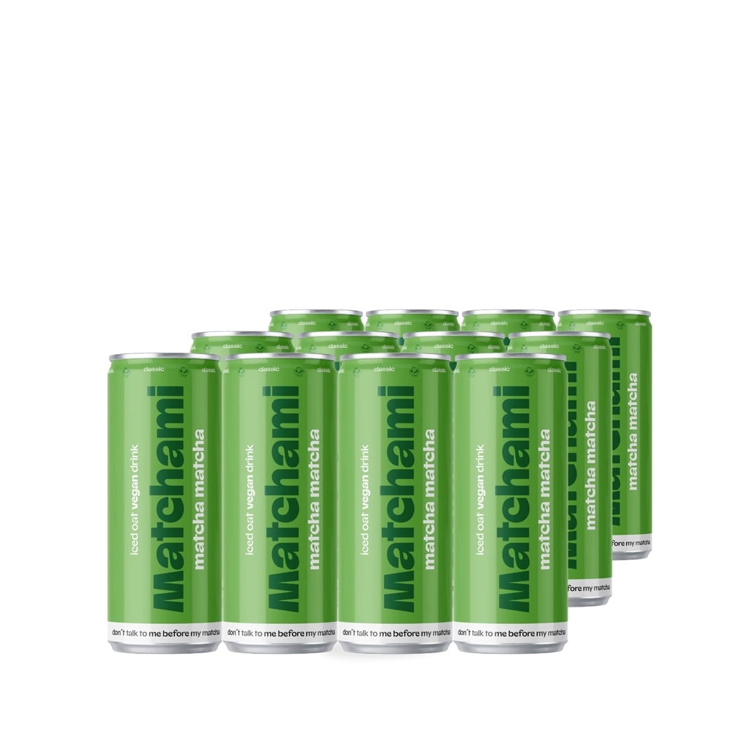Matchami Matcha-Drink, grüne Dosen im Gebinde