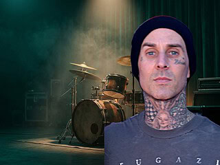 Travis Barker vegan check banner