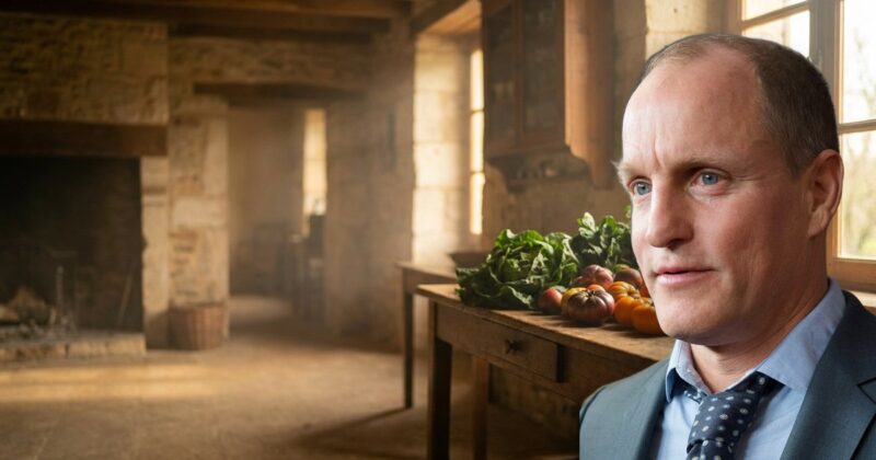 Woody Harrelson vegan check banner