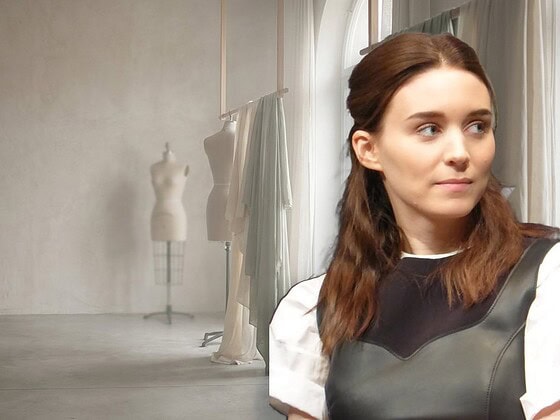 Rooney Mara vegan check banner
