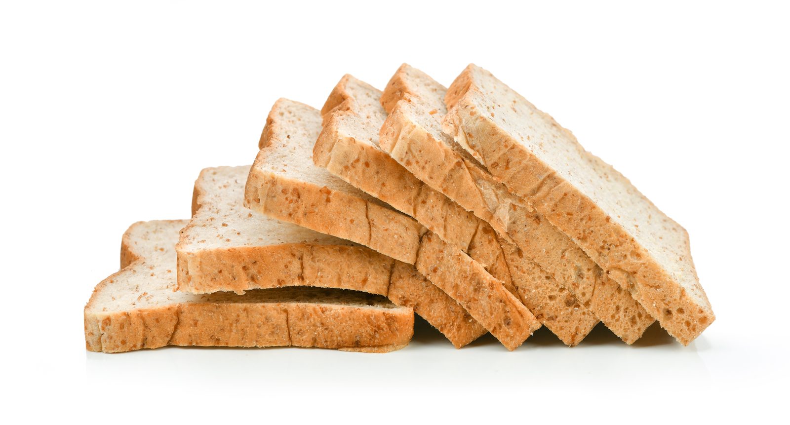 Slices of soft white sandwich bread