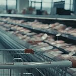 Fleischkonsum Deutschland: Statistik & Zahlen 2026 Blick auf eine Fleischtheke im Supermarkt aus Kundenperspektive