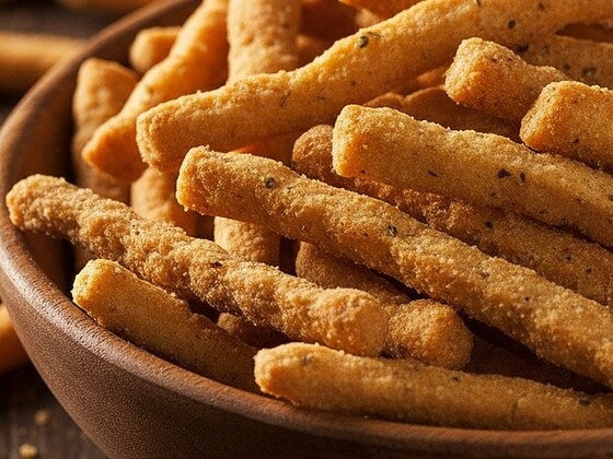 A bowl of knobbly Twiglets snacks