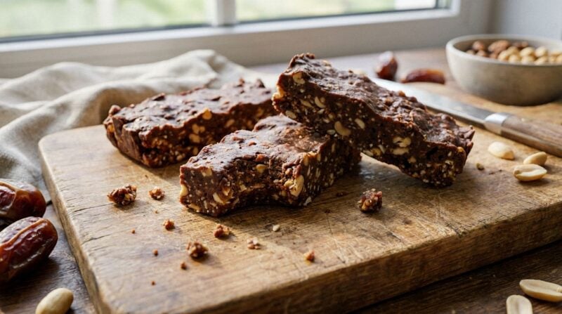 Vegane Riegel-Alternative mit Datteln und Erdnüssen