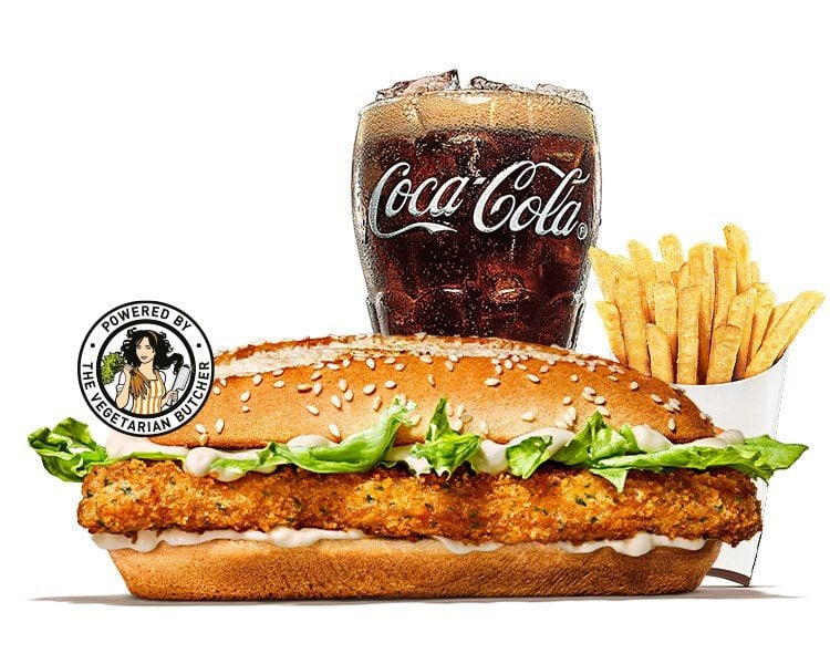 Plant-based Long Chicken von Burger King mit Petersilien-Sprinkles in der Panade