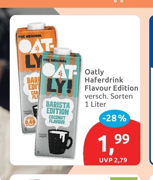 Oatly Haferdrink Flavour Edition bei Budni