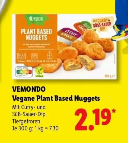 Vemondo Vegane Plant Based Nuggets mit Dip