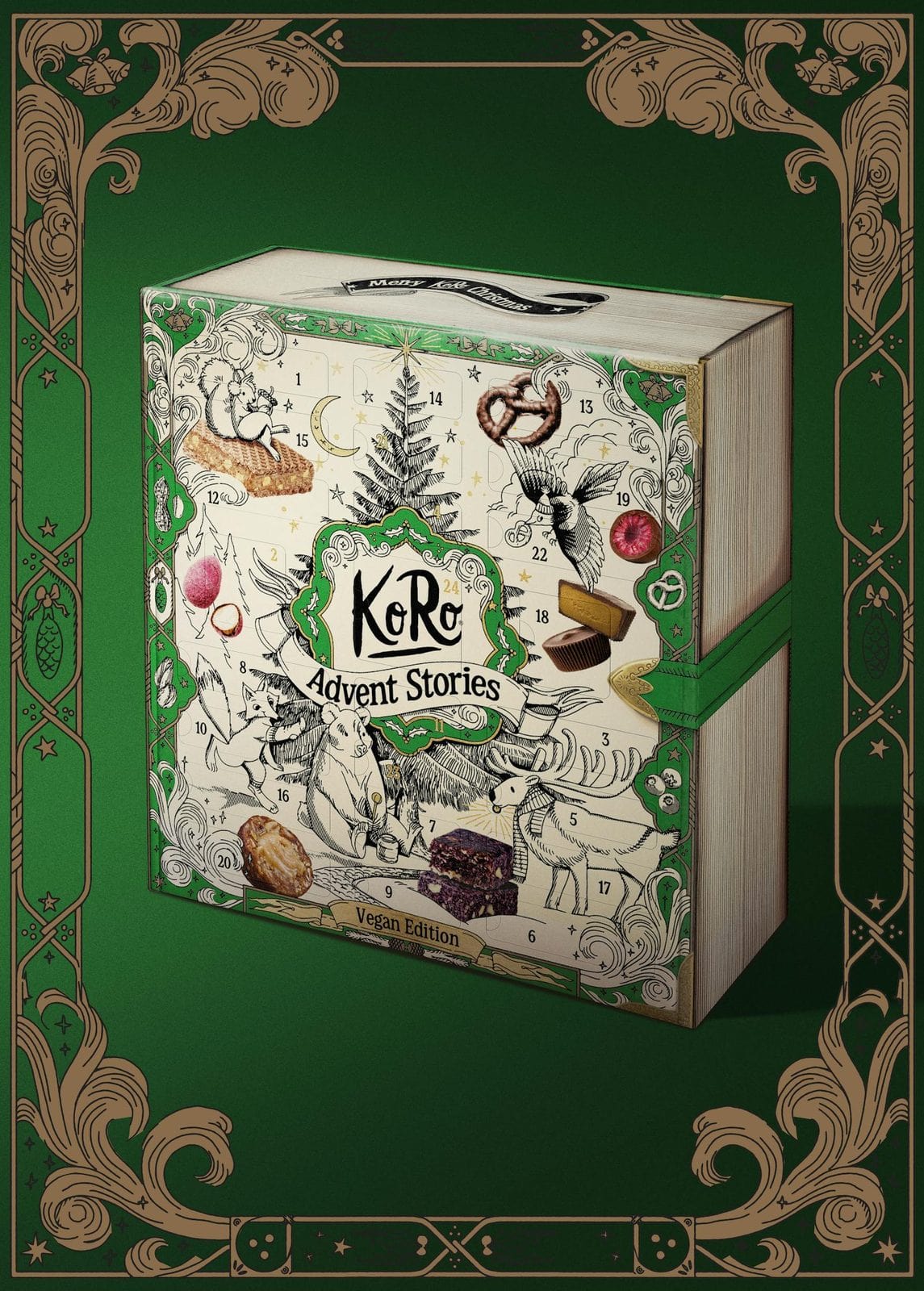 KoRo Veganer Adventskalender 2026 Advent Stories in Buchform mit Märchen-Illustration
