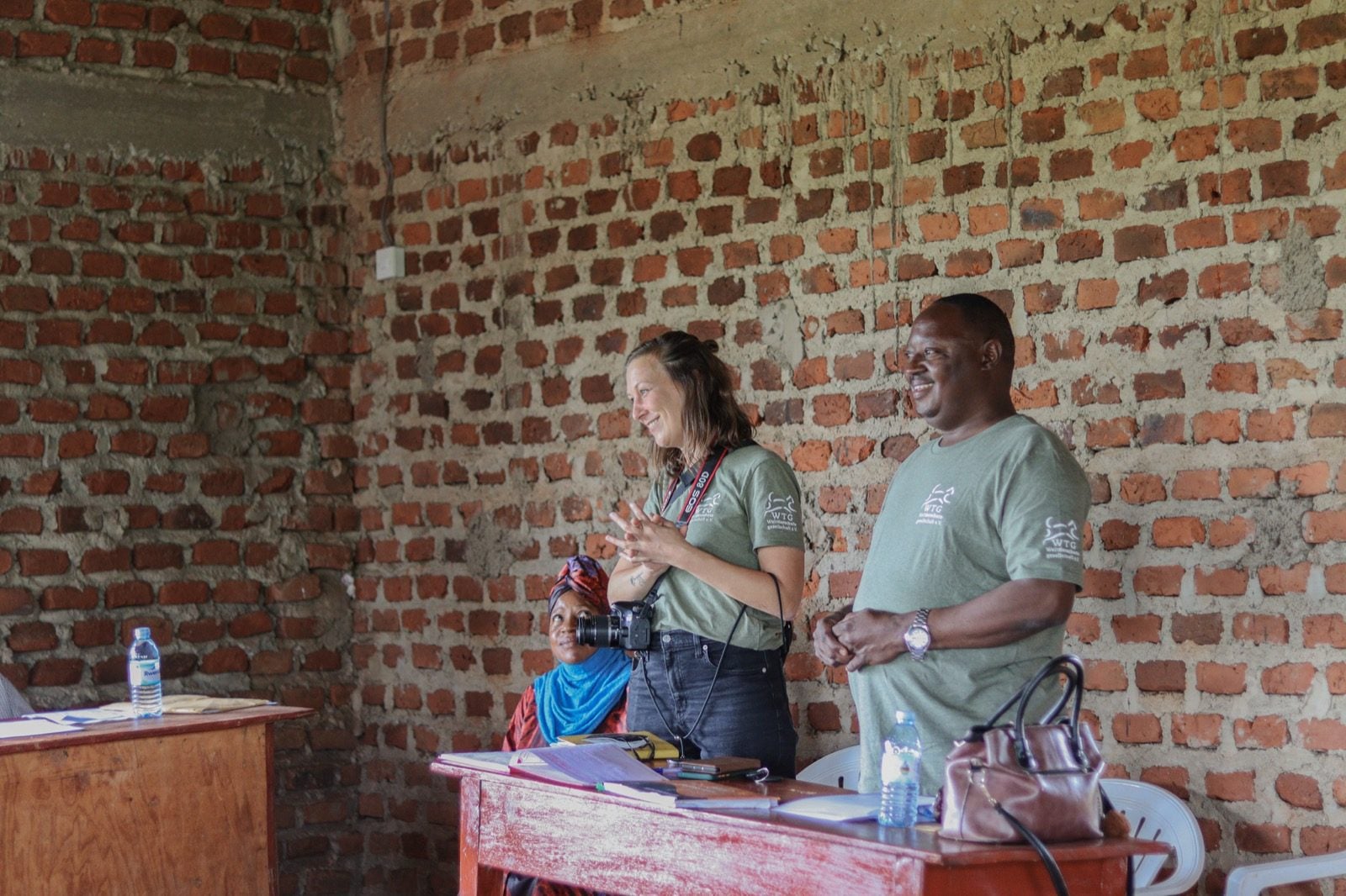 Wiebke Plasse during Welttierschutzgesellschaft project work in Uganda