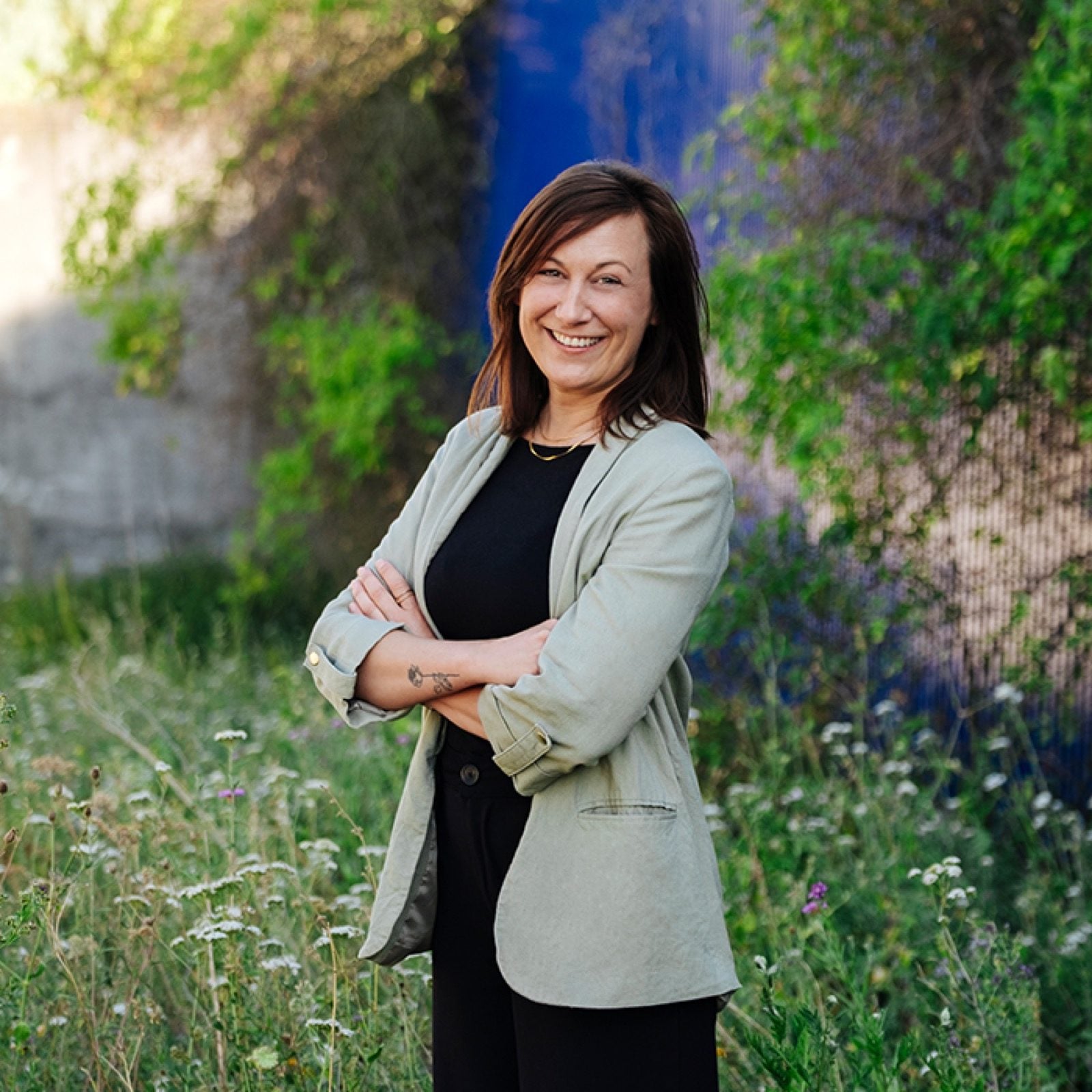 Wiebke Plasse, head of communications at Welttierschutzgesellschaft, in a portrait