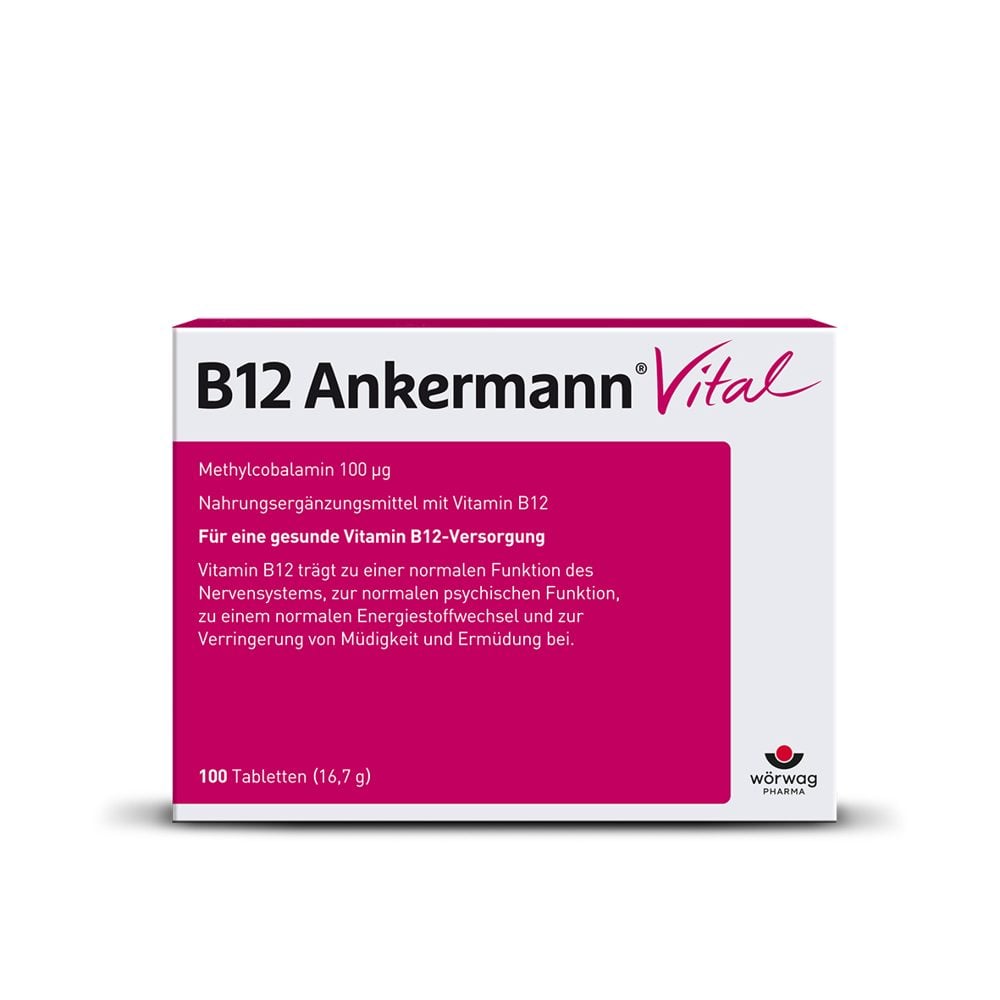 Packung B12 Ankermann Vital mit 100 Tabletten