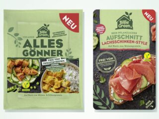 Packungen Billie Green Veganer AllesGönner und veganer Aufschnitt Lachsschinken-Style