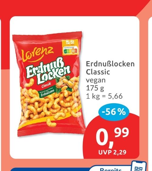 Lorenz Erdnußlocken Classic vegan bei Budni