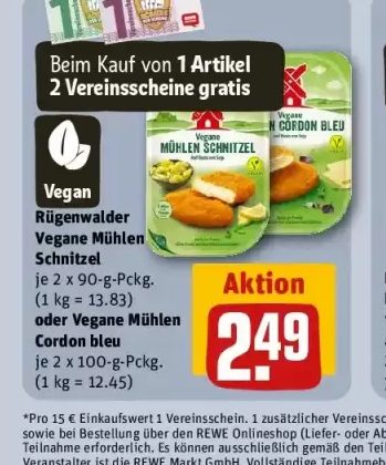 Rügenwalder Vegane Mühlen Schnitzel bei Rewe