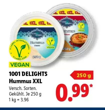 1001 Delights Hummus XXL bei Lidl