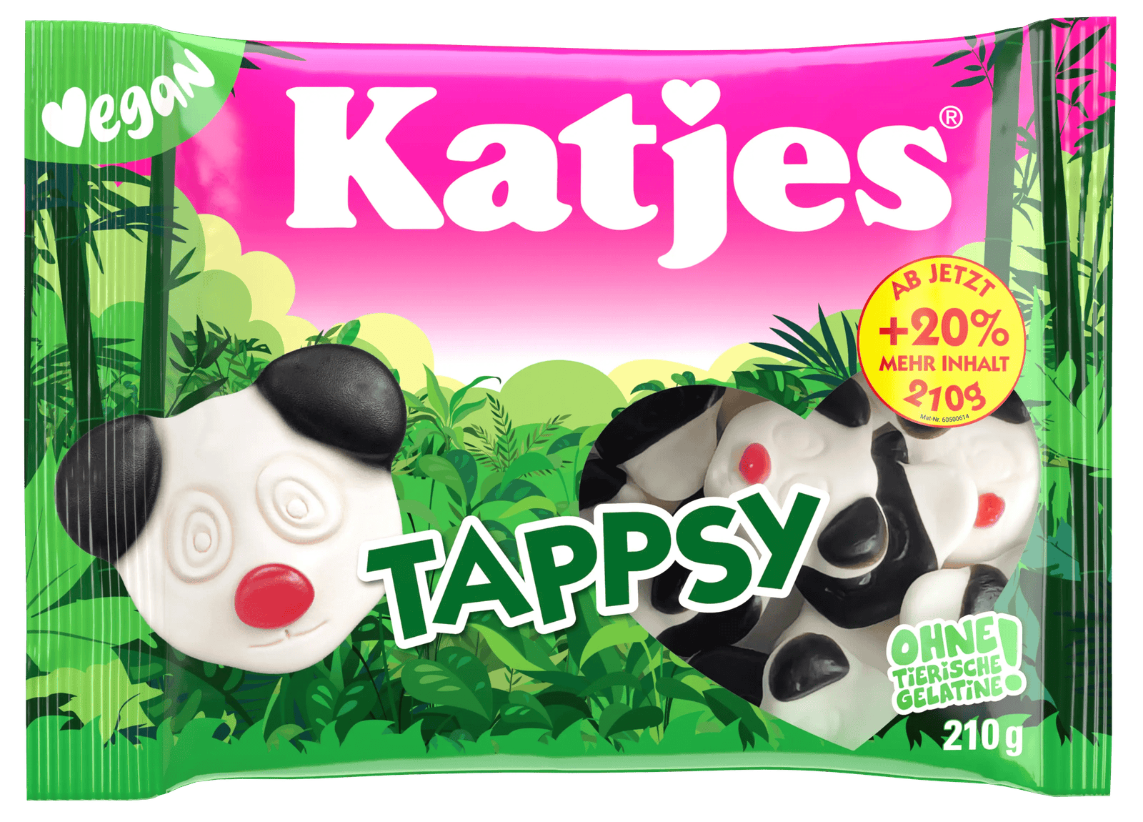 Katjes Tappsy, veganes Lakritz-Fruchtgummi, Packshot