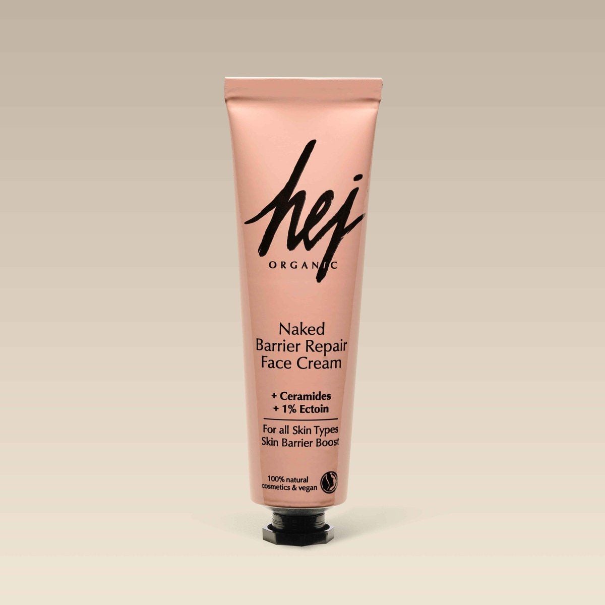 Rosafarbene Tube Naked Barrier Repair Face Cream von HEJ ORGANIC mit Ceramiden und Ectoin