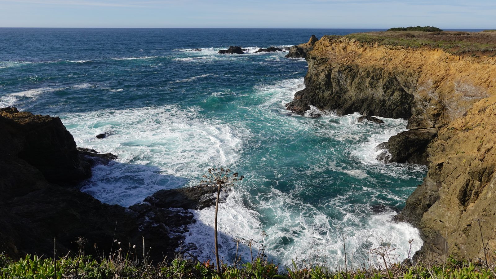 Landschaft in Mendocino: Felsküste im Russian Gulch State Park