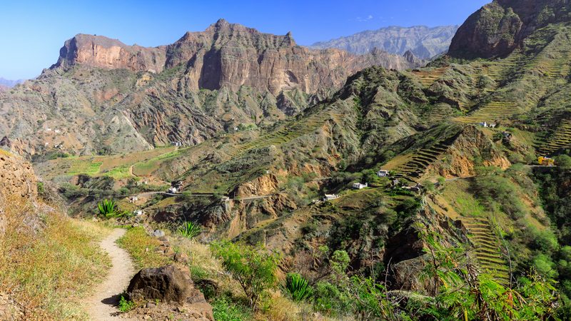 Landschaft in Santo Antão: Bergtal Ribeira Grande im Inselinneren