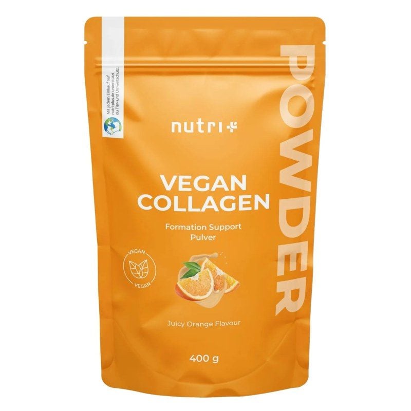 nutri+ Vegan Collagen Formation Support Pulver, Packung in Orange